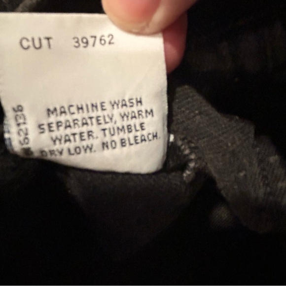 Vintage 90's GUESS Jeans Women's Black Denim Trucker Jacket Cotton Size Large - Picture 7 of 7